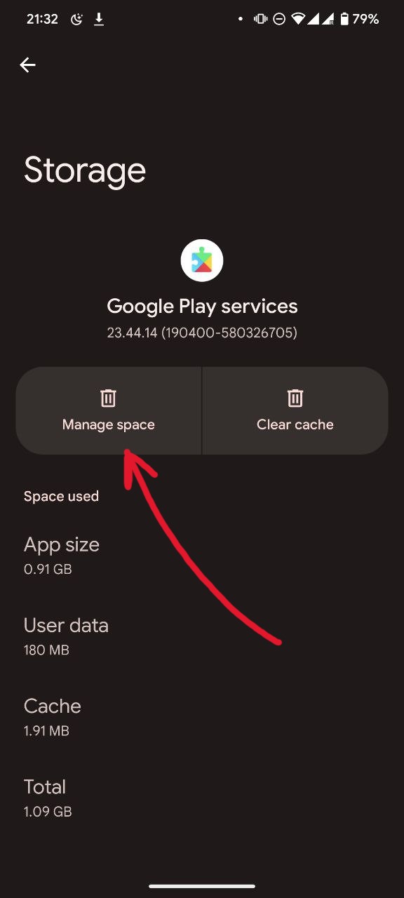 Google services cache